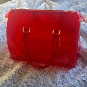 Furla red glitter Candy Bag